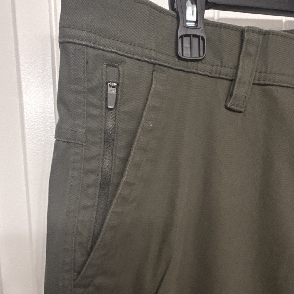 Weatherproof Men's Olive Twill Stretch Cargo Pants Flat Front Tapered 38W NWOT - Picture 2 of 11